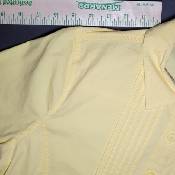 Koret Womens Yellow Long Sleeve Button Up Cotton Blouse Size 14 - Picture 7 of 13